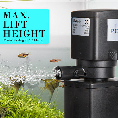 Aquarium Submersible Filter Pond Pump 1200L/H 22W 1.6m - view 7