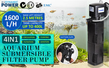 Aquarium Submersible Filter Pond Pump 1600L/H 35W 2.5m - view 2