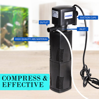 Aquarium Submersible Filter Pond Pump 1600L/H 35W 2.5m - view 3