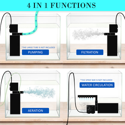Aquarium Submersible Filter Pond Pump 1600L/H 35W 2.5m - view 7