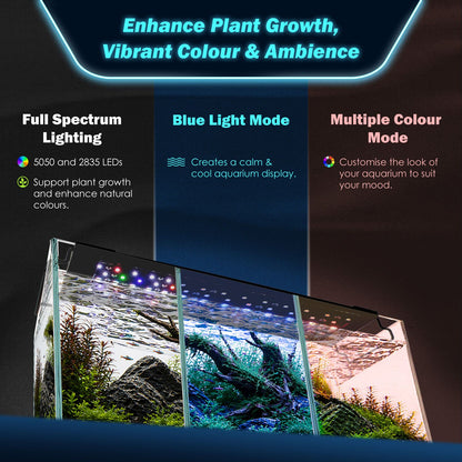 Dynamic Power Planted Aquarium LED Light Day Night Cycle Full Spectrum 12W 26cm - view 3