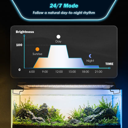 Dynamic Power Planted Aquarium LED Light Day Night Cycle Full Spectrum 18W 40cm - view 6