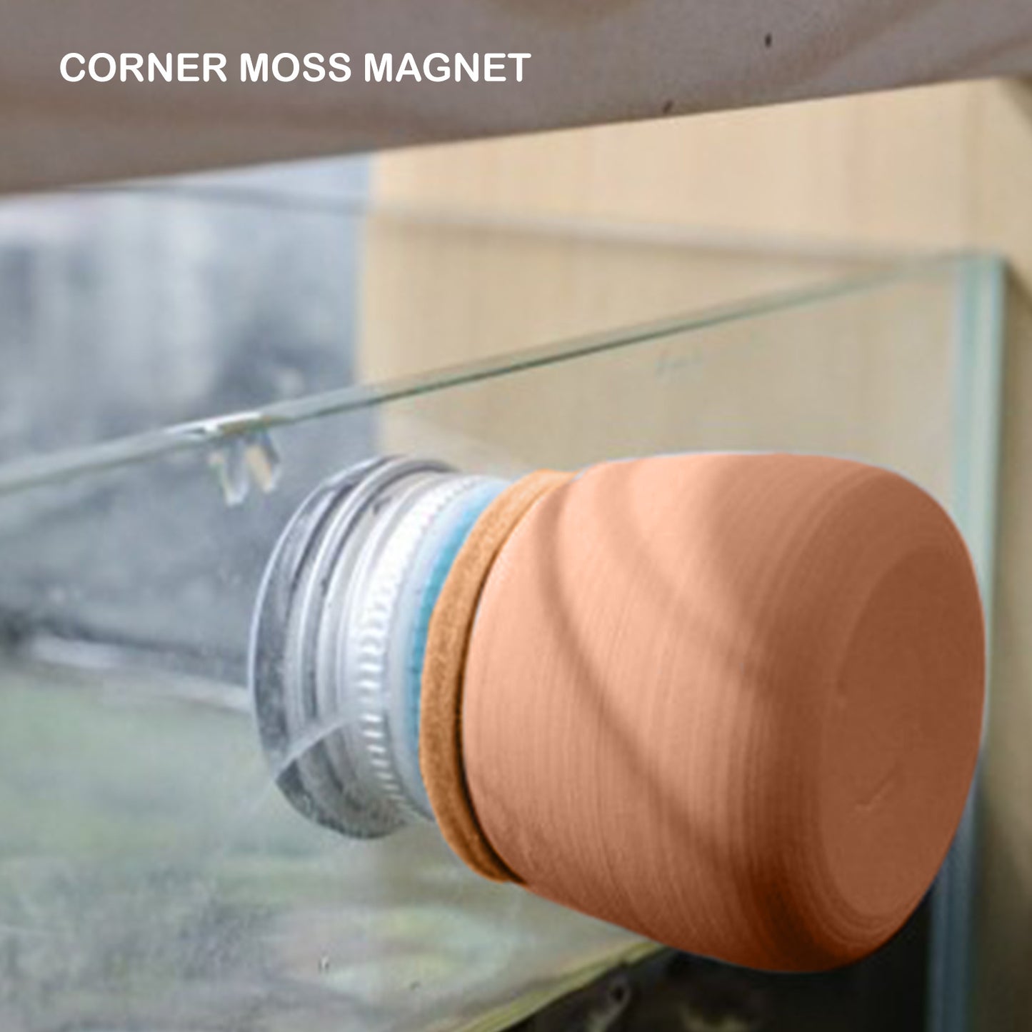 Fish Tank Corner Moss Magnet Scraper Glass Algae Cleaner Magnetic Scrubber BROWN - view 5