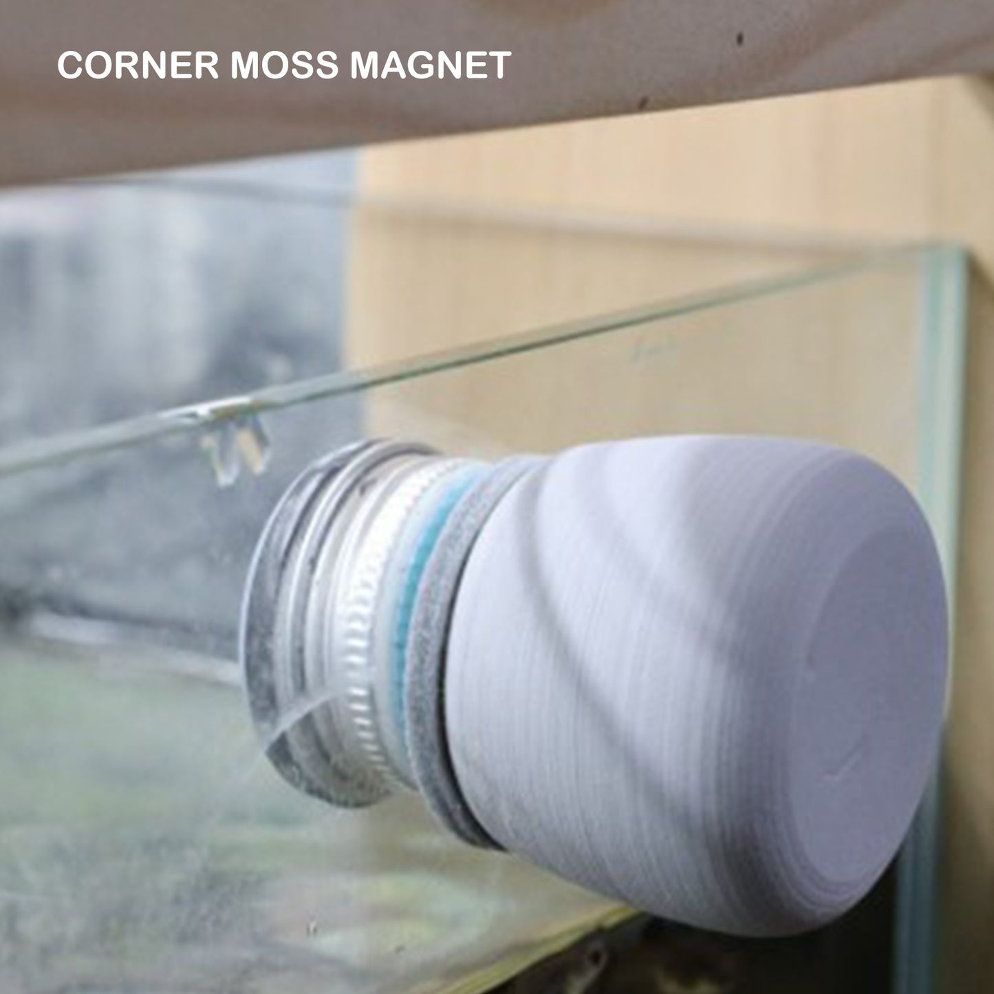 Fish Tank Corner Moss Magnet Scraper Glass Algae Cleaner Magnetic Scrubber GREY - view 5