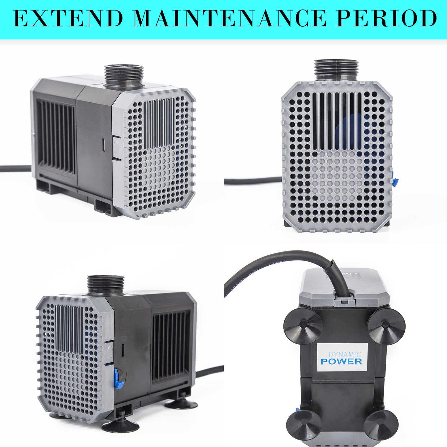 Aquarium Submersible Pond Water Pump 2500L/H 45W 2.7m - view 5