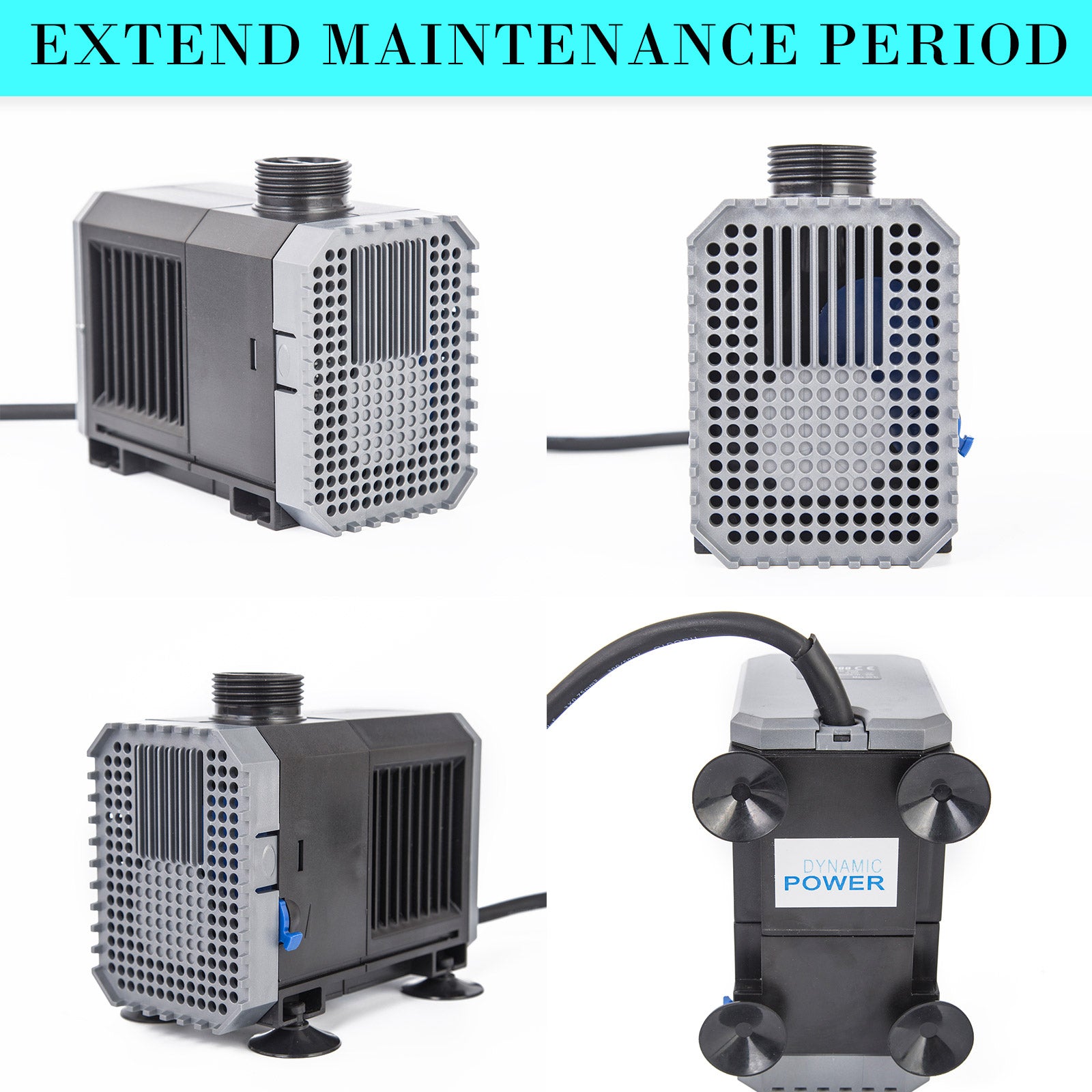 Aquarium Submersible Pond Water Pump 3000L/H 55W 3m - view 5