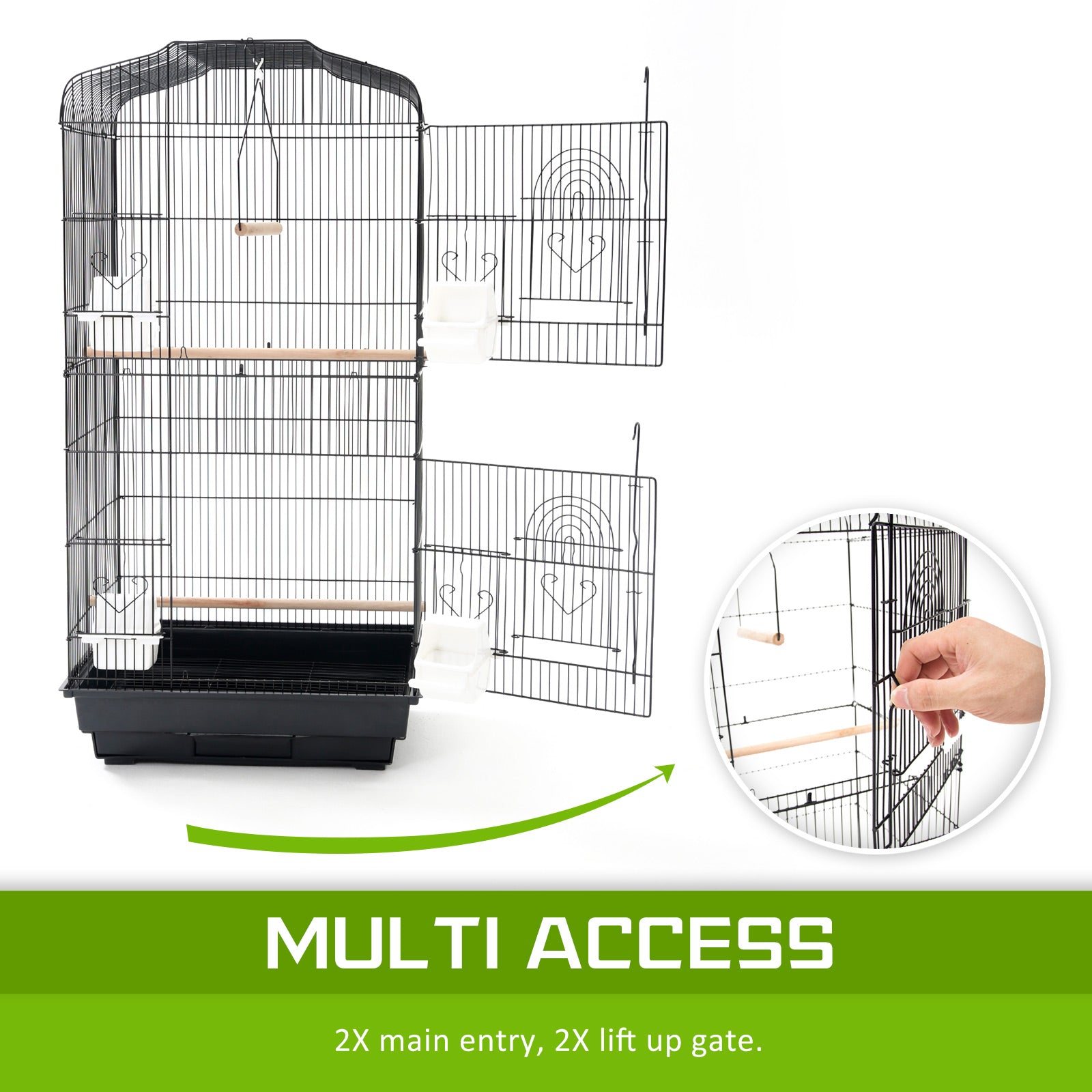 Bird Cage Parrot Aviary 2IN1 Design VEER 92cm - view 3