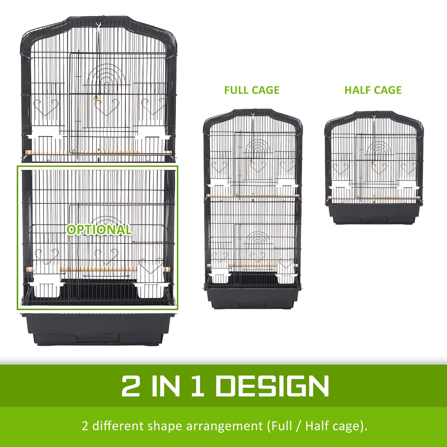 Bird Cage Parrot Aviary 2IN1 Design VEER 92cm - view 9
