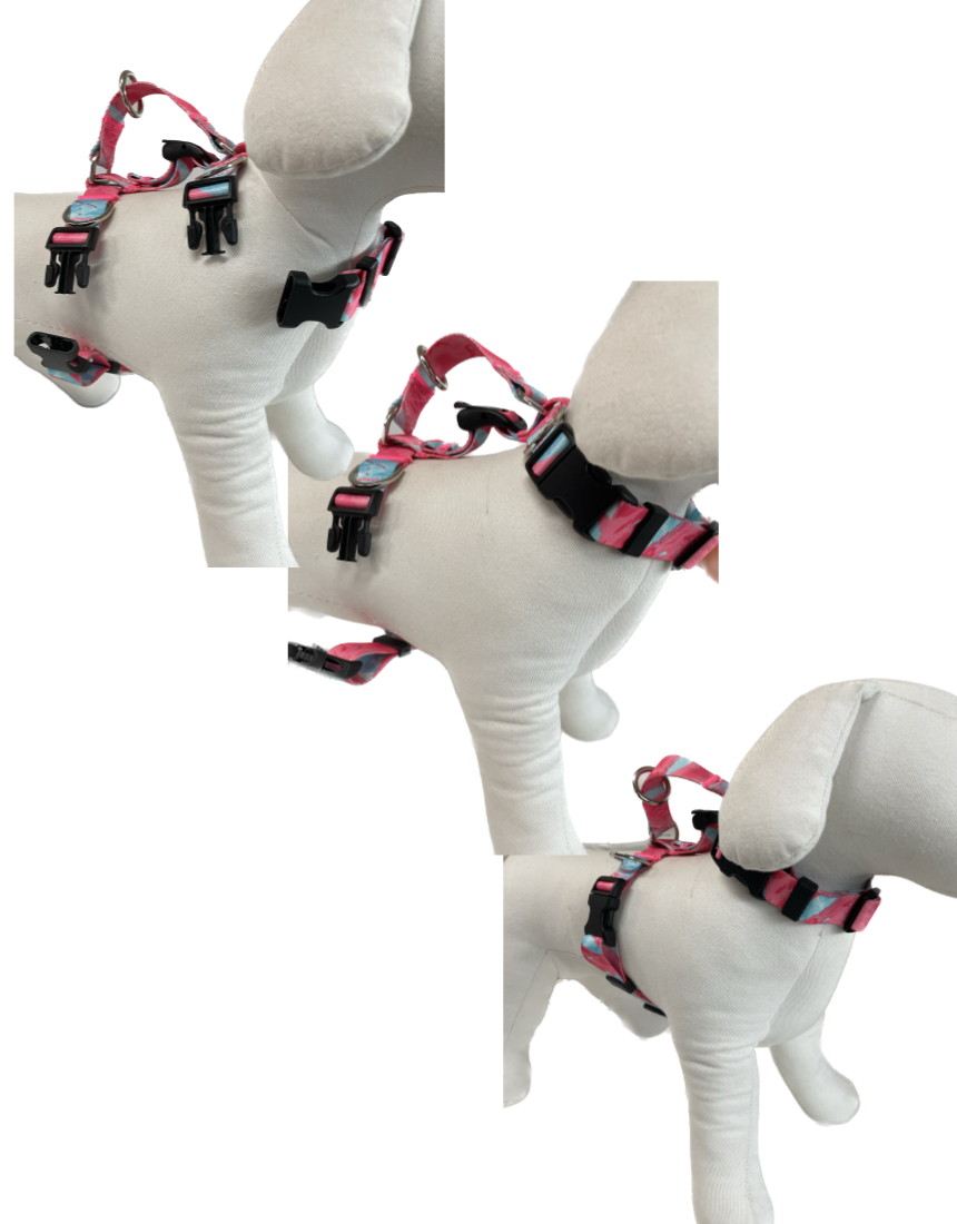 Dog Double-Lined Straps Harness Adjustable M SWEET GREEN - view 7
