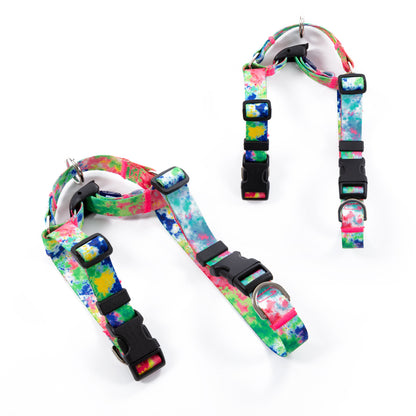 Dog Double-Lined Straps Harness Adjustable M SWEET GREEN - view 5