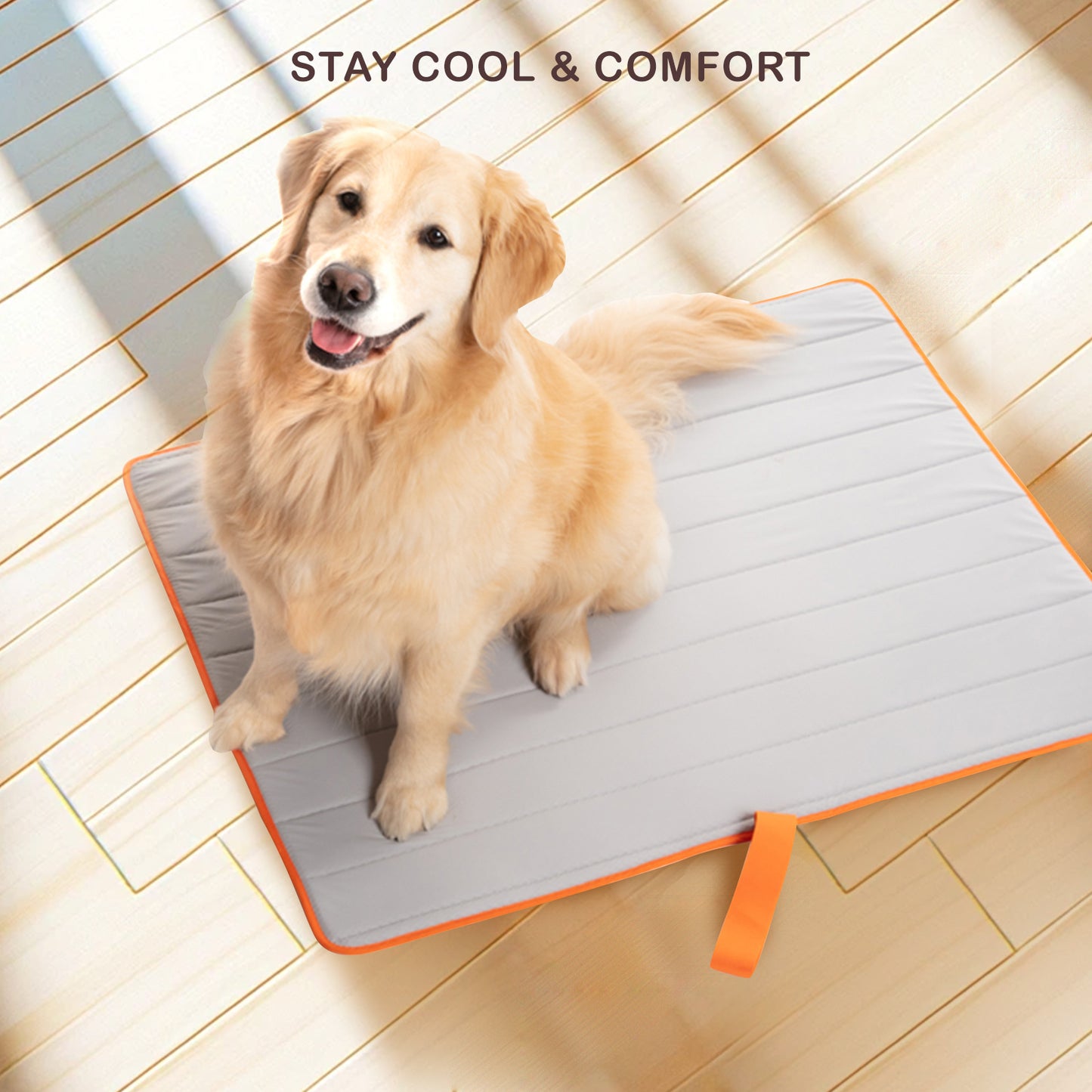 Pet Dog Cooling Mat Non-Slip Travel Roll Up Cool Pad Bed Outdoor M BLUE - view 5