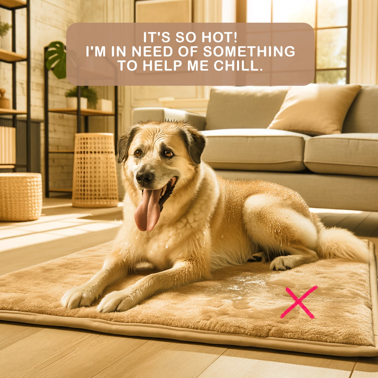 Pet Dog Cooling Mat Non-Slip Travel Roll Up Cool Pad Bed Outdoor M PINK - view 4