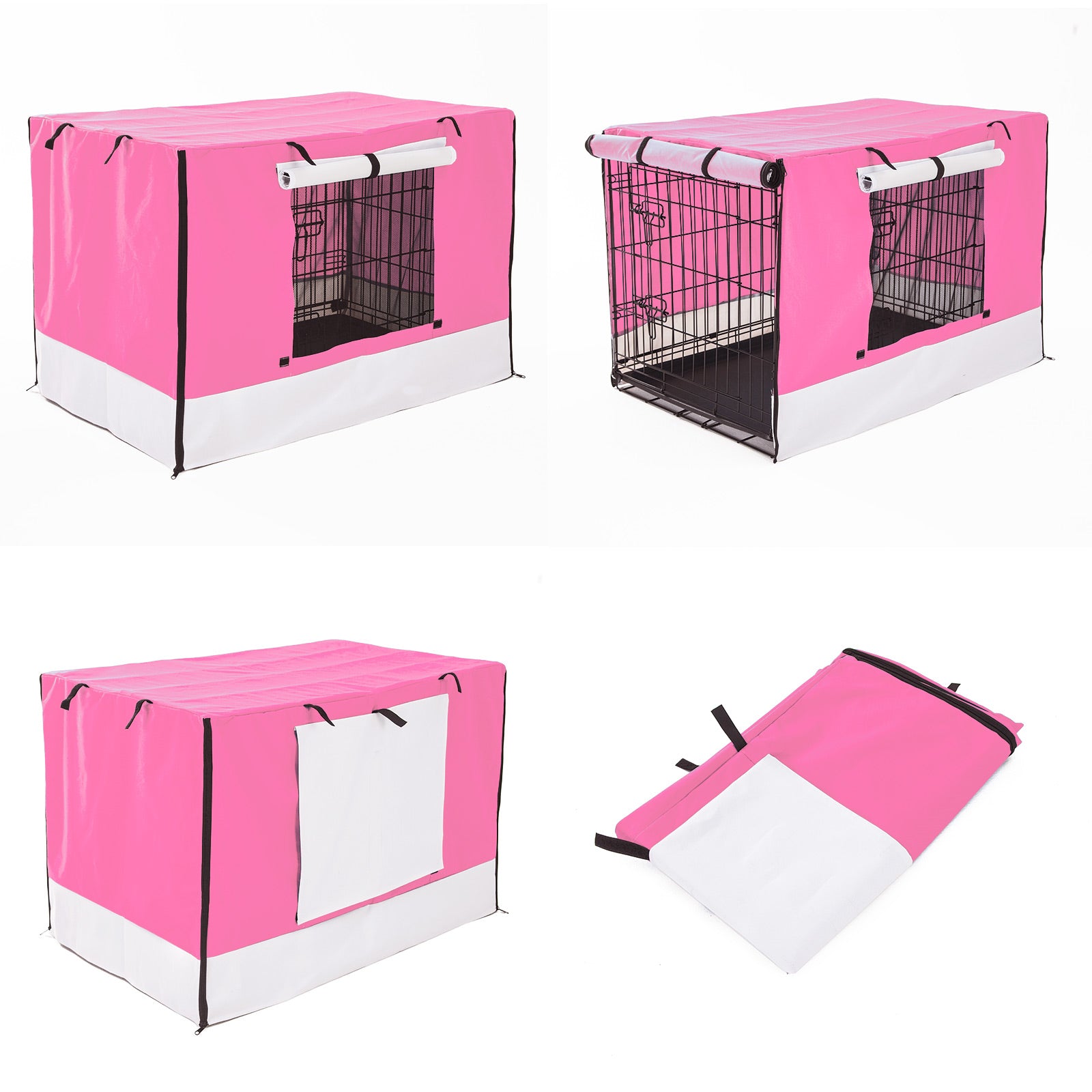Cage Cover Enclosure for Wire Dog Cage Crate 24in PINK - view 3