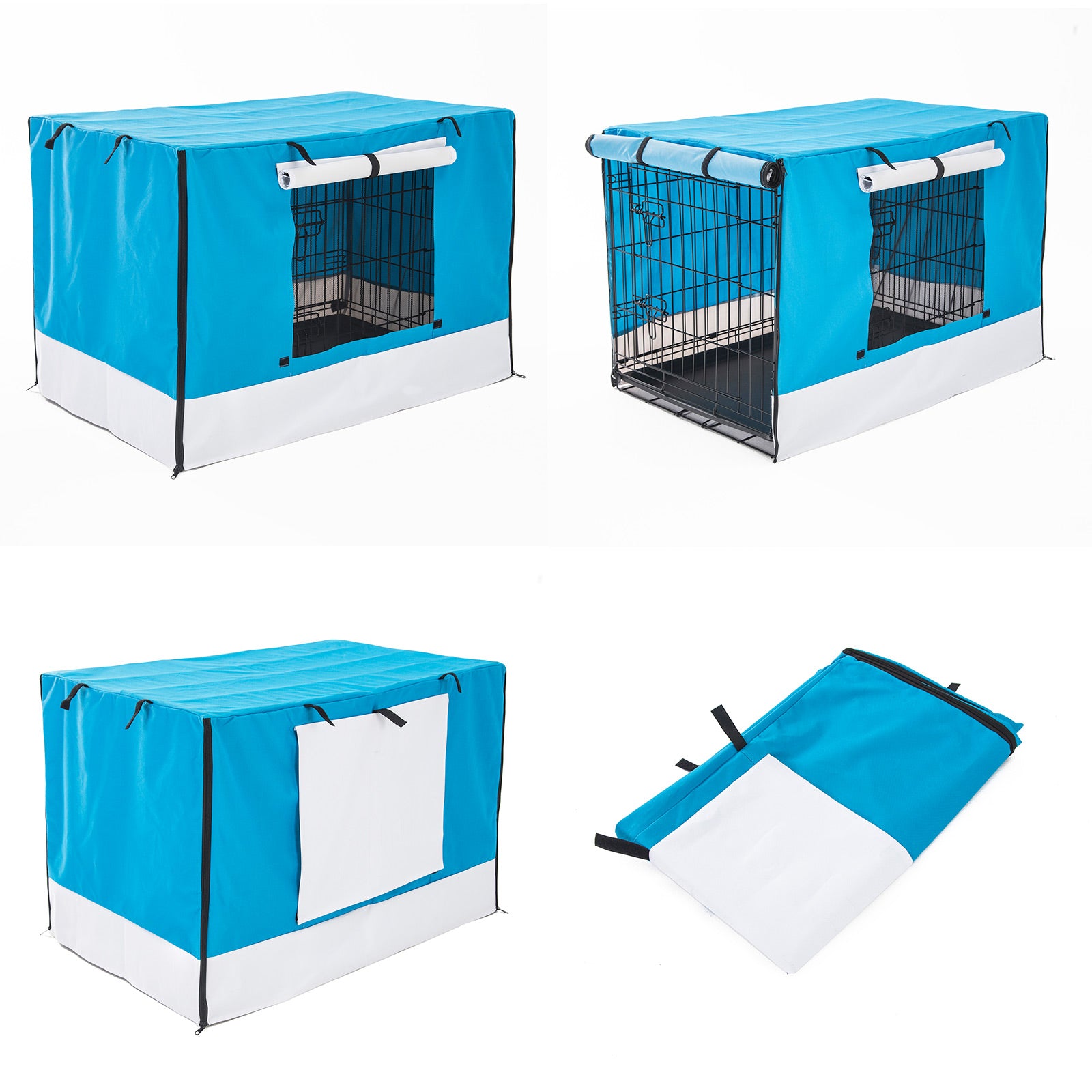 Cage Cover Enclosure for Wire Dog Cage Crate 30in BLUE - view 3