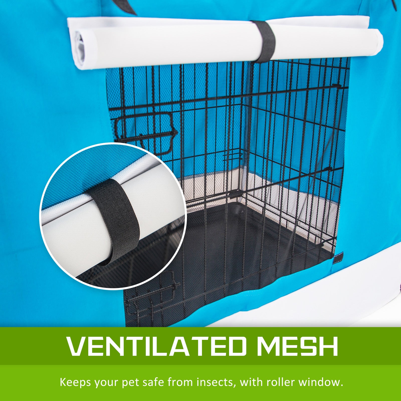 Cage Cover Enclosure for Wire Dog Cage Crate 36in BLUE - view 9