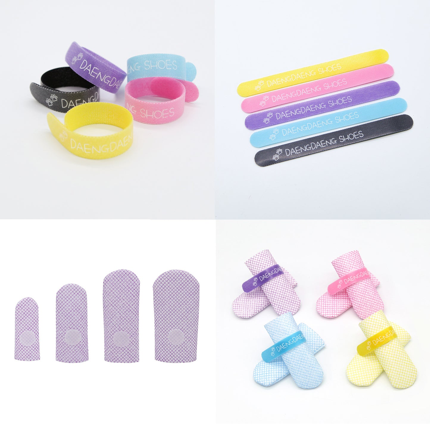28pc X Dog Shoes Waterproof Disposable Boots Anti-Slip Pet Socks M VIOLET - view 4