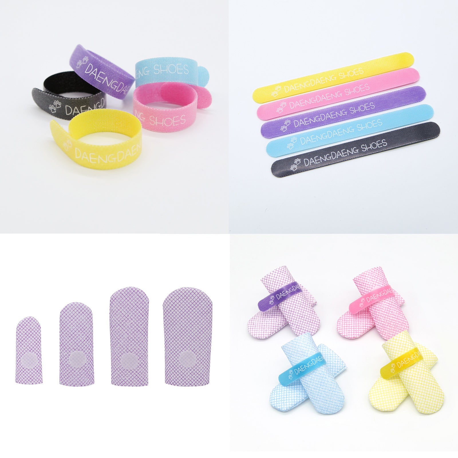 28pc X Dog Shoes Waterproof Disposable Boots Anti-Slip Pet Socks M VIOLET - view 4