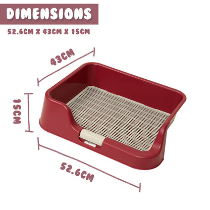Dog Pet Potty Tray Training Toilet Raised Walls T1 WINE - view 8
