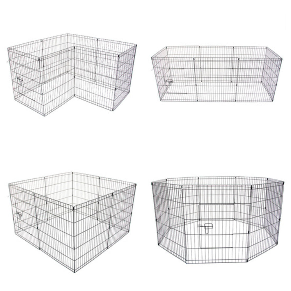 Pet Playpen Foldable Dog Cage 8 Panel 24in - view 3