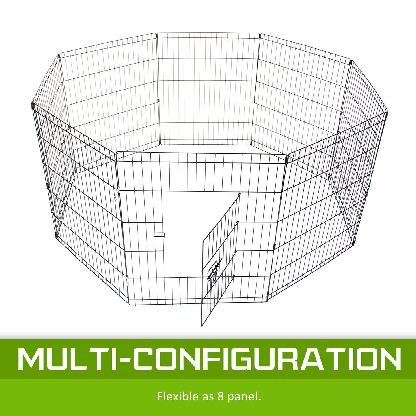 Pet Playpen Foldable Dog Cage 8 Panel 24in - view 4