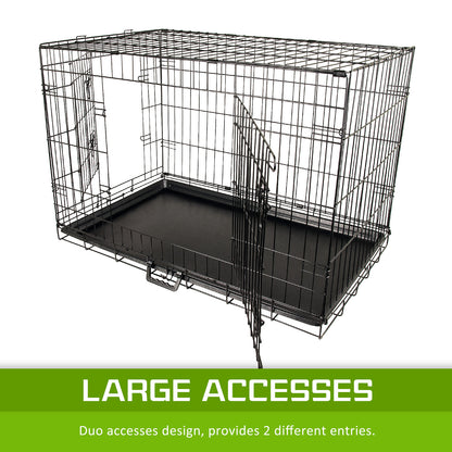 Wire Dog Cage Foldable Crate Kennel 30in with Tray - view 6