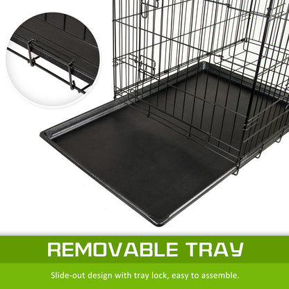 Wire Dog Cage Foldable Crate Kennel 42in with Tray - view 5