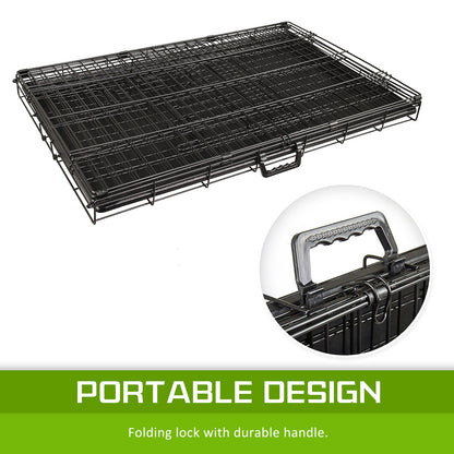 Wire Dog Cage Foldable Crate Kennel 42in with Tray - view 7