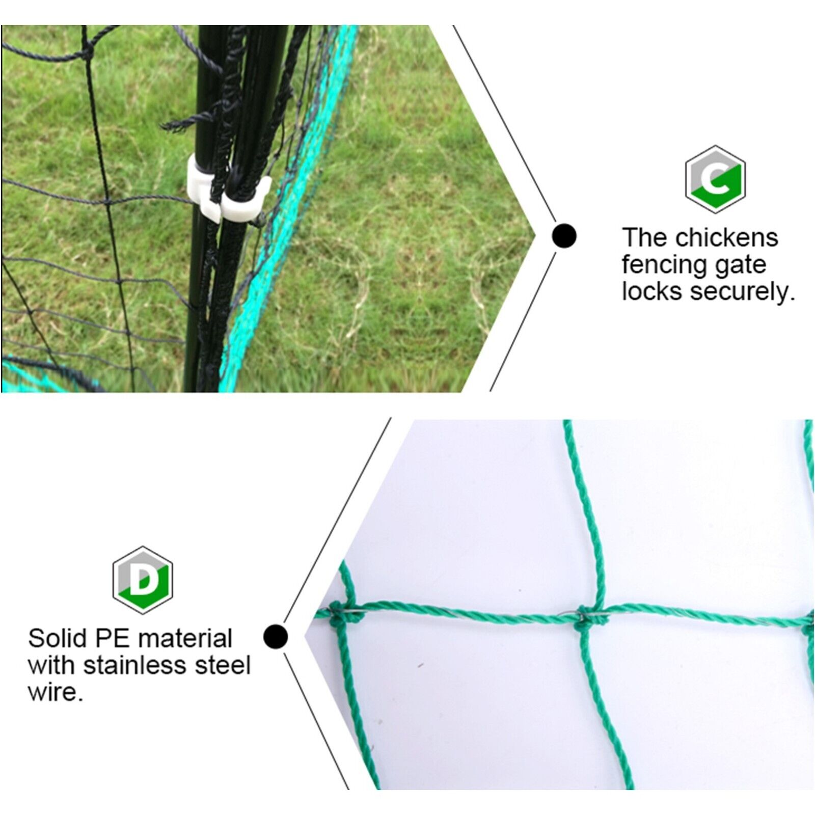 POULTRY NETTING Quality Net Chicken Electric Fence 60m X 115cm - view 6