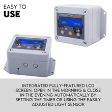 Automatic Chicken Coop Door Opener Cage Closer Timer and Light Sensor - view 2