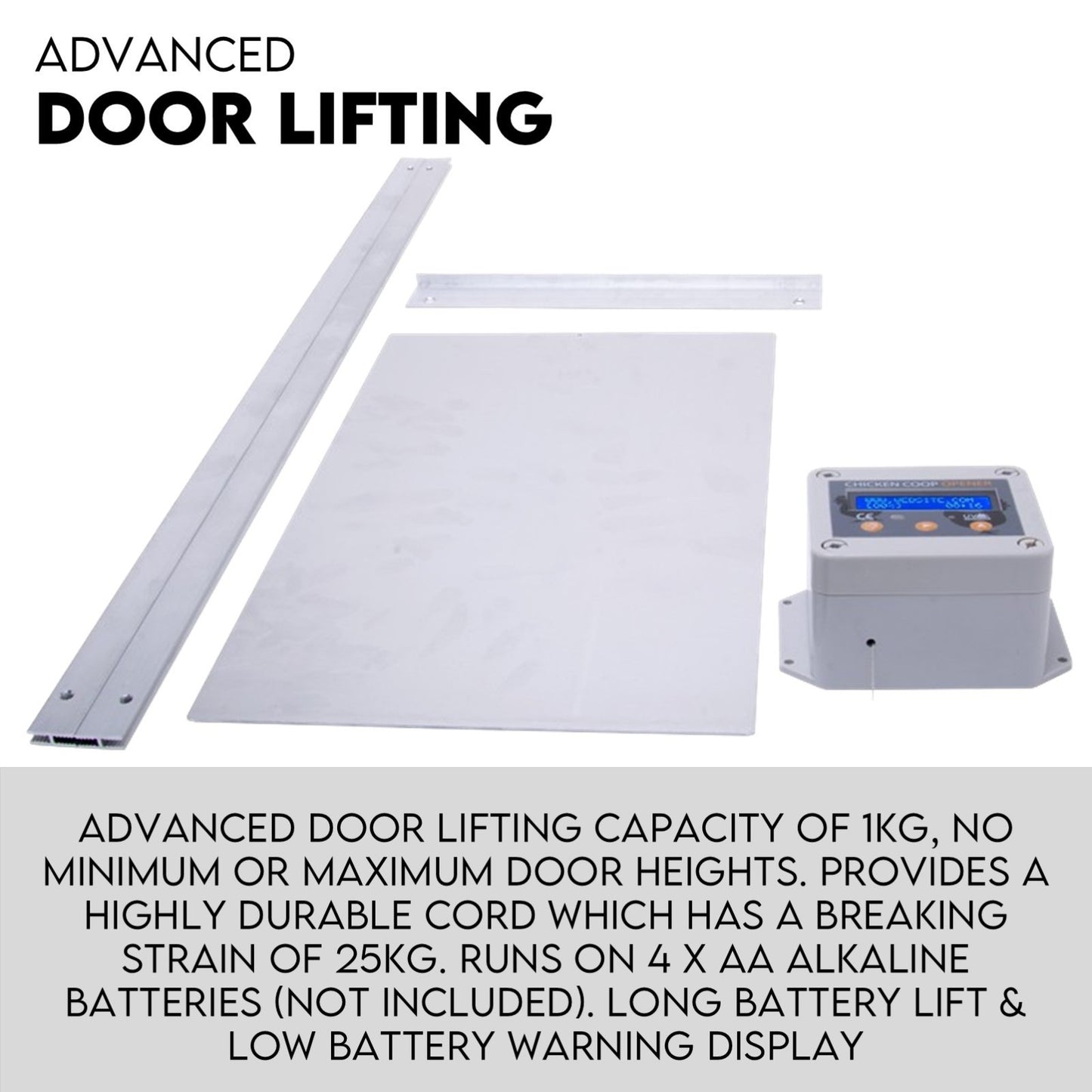 Automatic Chicken Coop Door Opener Cage Closer Timer and Light Sensor - view 3