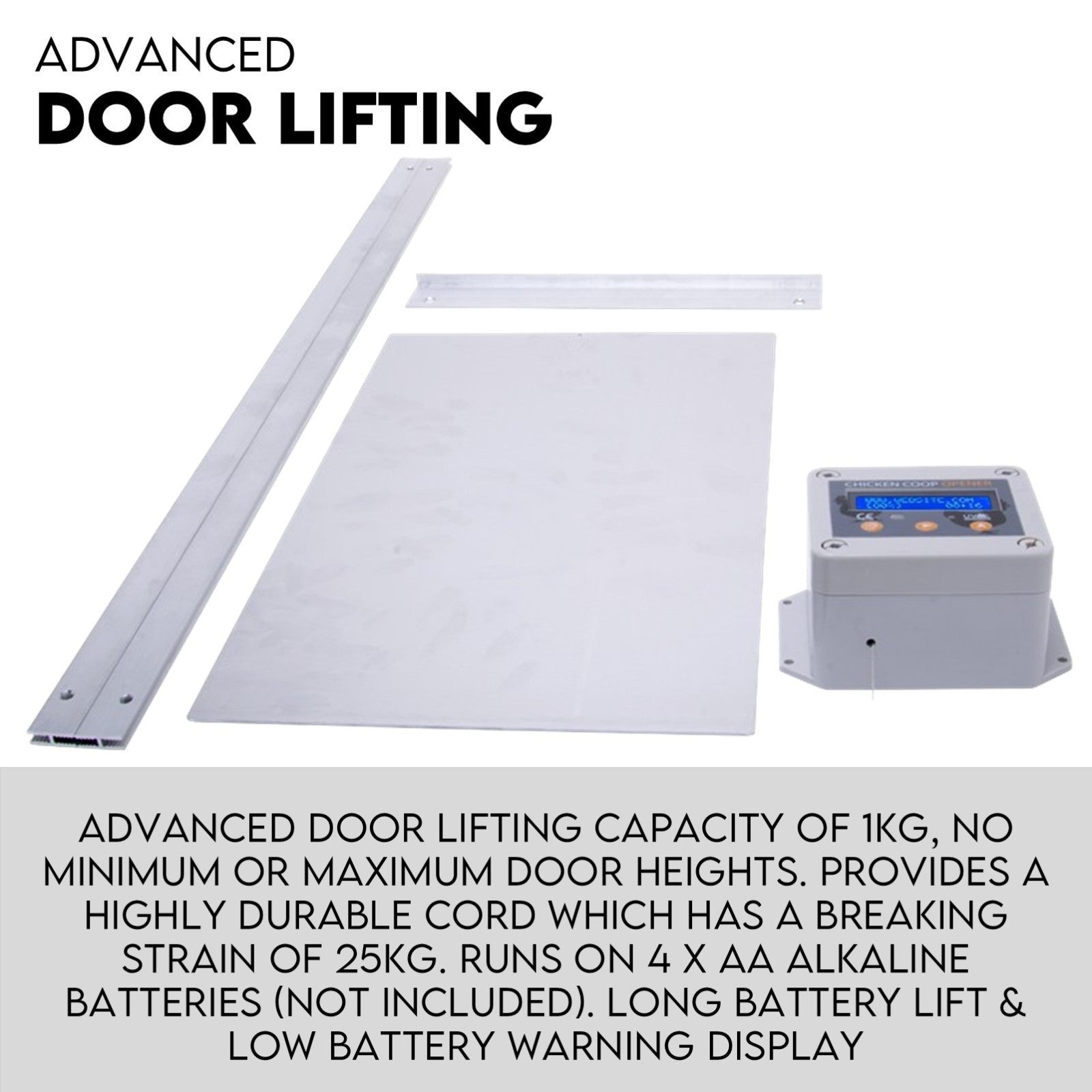 Automatic Chicken Coop Door Opener Cage Closer Timer and Light Sensor - view 3