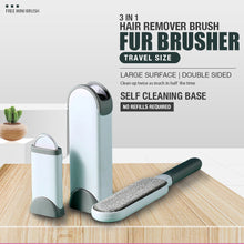 3 in 1 Furs Brusher Pet Hair Lint Remover Brush Self-cleaning Base - view 2
