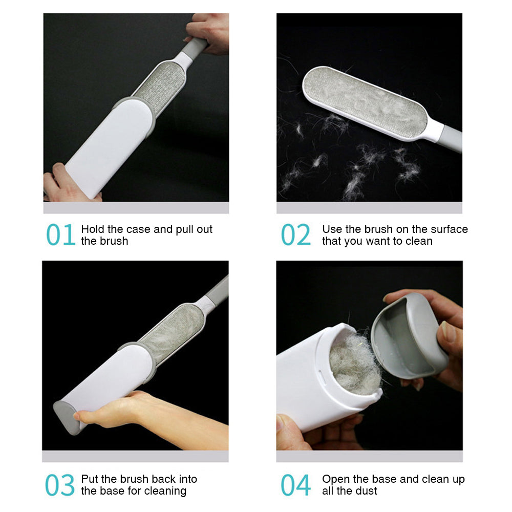 3 in 1 Furs Brusher Pet Hair Lint Remover Brush Self-cleaning Base - view 7