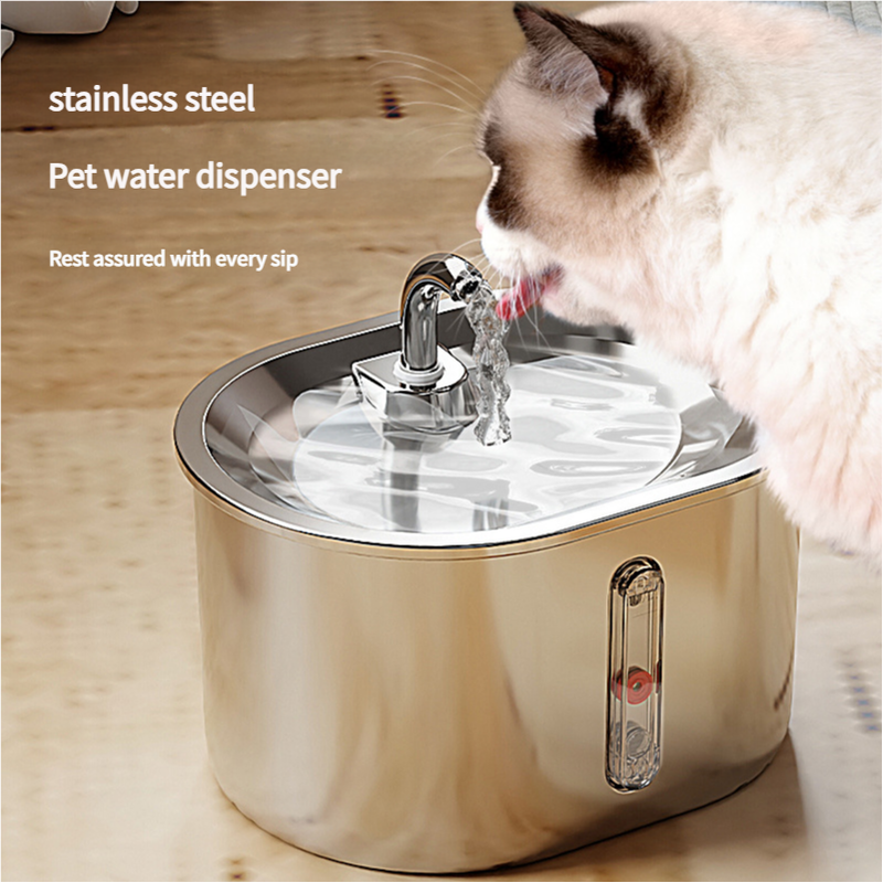 Beginner Package Stainless Steel Pet Water Fountain with Faucet Flow and USB Interface - view 2