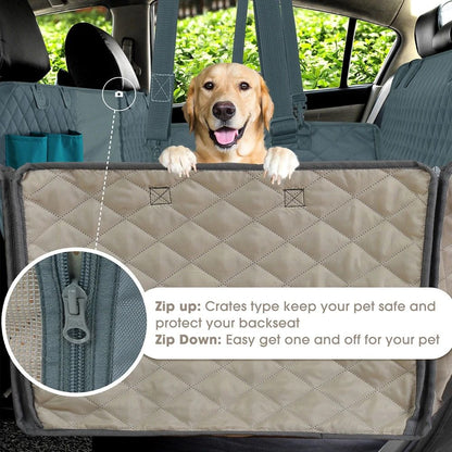 Heavy Duty Dog Car Seat Cover with Side Flaps, Waterproof Pet Back Seat Cover, Non-Slip Scratchproof Dog Hammock for Cars, Trucks and SUVs - view 2