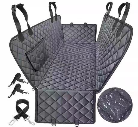 Dog Car Seat Cover, Waterproof Pet Seat Cover for Back Seat, Non-Slip Durable Scratchproof Dog Hammock for Cars, Trucks and SUVs
