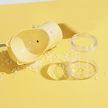Portable Dog Water Bottle with Bowl Dispenser-500ml Yellow Pet Travel Cup, Leak-proof, One-Hand Operation - view 2