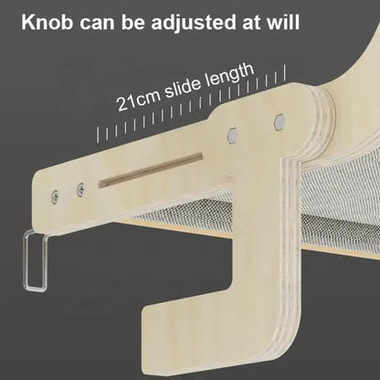 Wall-Mounted Cat Hammock Bed- Wooden Frame, Comfortable and Space-Saving Design for Pets - view 2