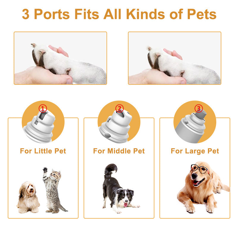 Rechargeable Pet Nail Grinder with Quiet Motor and LED Lights- USB Charging, Two-Speed Settings - view 4