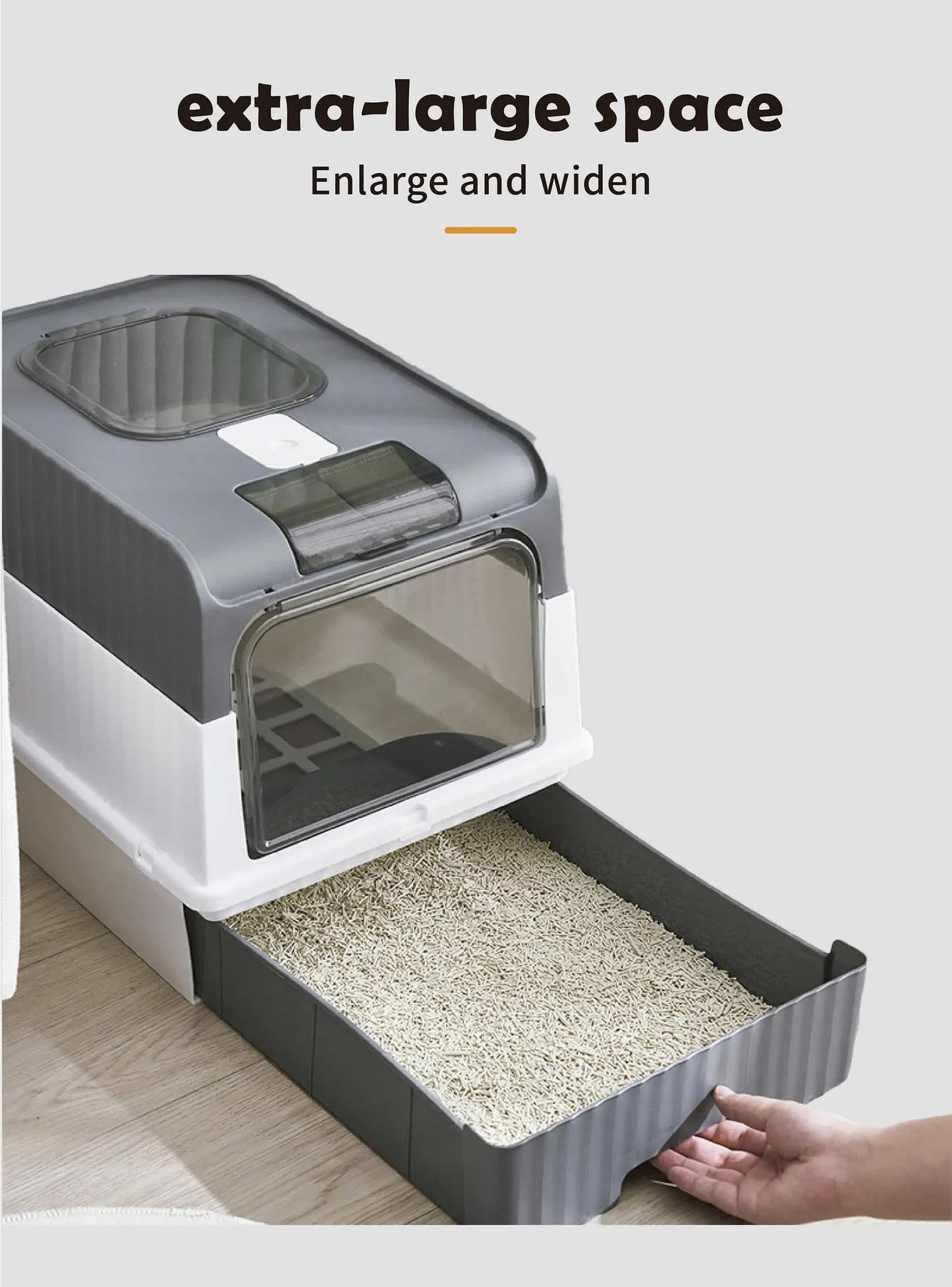Automatic UV Sterilizing Cat Litter Box -Enclosed Design, Odor Control, and UV Germicidal Technology - view 3