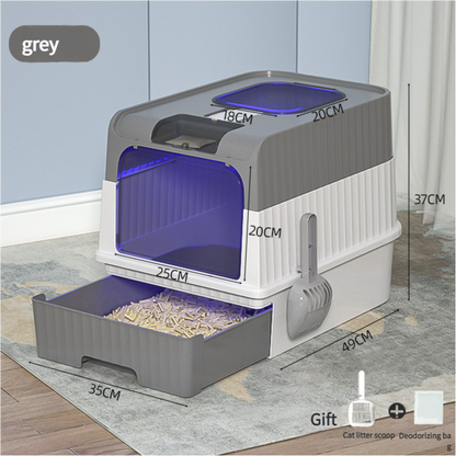 Automatic UV Sterilizing Cat Litter Box -Enclosed Design, Odor Control, and UV Germicidal Technology - view 5