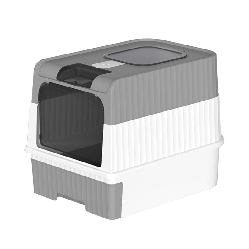 Large Enclosed Cat Litter Box with Drawer and Scoop - Odor Control, Removable Tray, Easy Clean Design - view 4