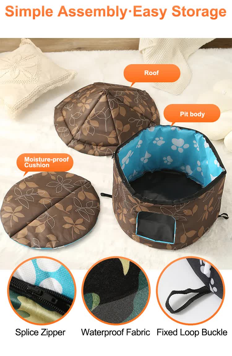 Outdoor Waterproof Cat House - Insulated, Weatherproof, Warm Shelter for Cats, Ideal for Winter Protection, Size: L 45x41cm - view 4