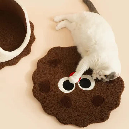 Adorable Cookie-Shaped Cat Bed - Cozy and Playful Pet Hideout (50x20 cm) - view 2