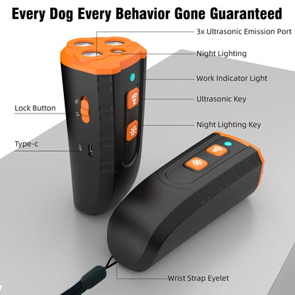 Ultrasonic Dog Trainer Device | Handheld Pet Training Tool with Night Light & Type-C Charging 3.7V - view 2