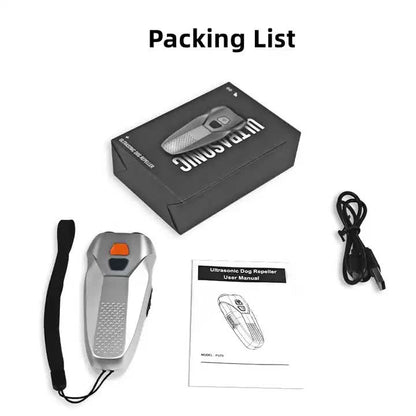 Black Handheld Ultrasonic Dog Trainer with Dual Mode | Training & Deterrent Device with LED Light - view 4