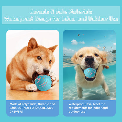2PCS Orange Rechargeable Automatic Jumping Pet Toy Ball - Interactive Smart Play Ball for Dogs & Cats - view 3