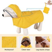 XXXL Yellow Reflective Adjustable Pet Raincoat with Hood - Waterproof Dog Jacket, Adjustable Dog Poncho for Outdoor Protection - view 2