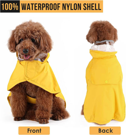 XXXL Yellow Reflective Adjustable Pet Raincoat with Hood - Waterproof Dog Jacket, Adjustable Dog Poncho for Outdoor Protection - view 7