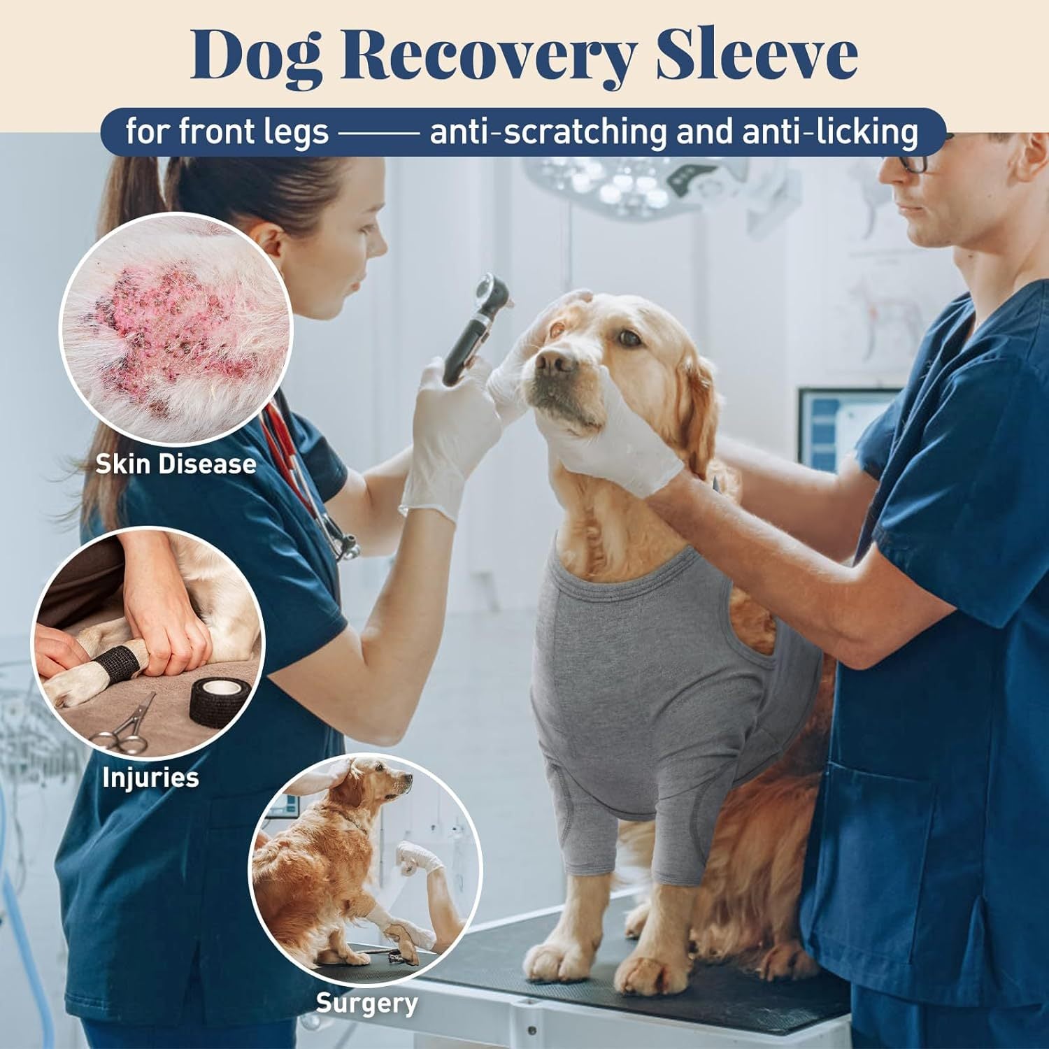 XXL Pet Front Leg Protective Sleeve - Elastic Dog Leg Guard for Post-Surgery Protection, Prevents Licking and Biting - view 4